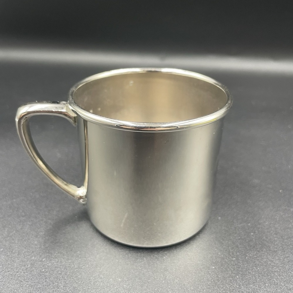 Vintage 1940c Silverplate‎ Baby Cup- Unmarked - EUC- Toddlers Cup Baby Gift 6oz - Picture 3 of 15